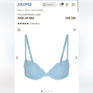 Skims push up bra in Denim 32DD